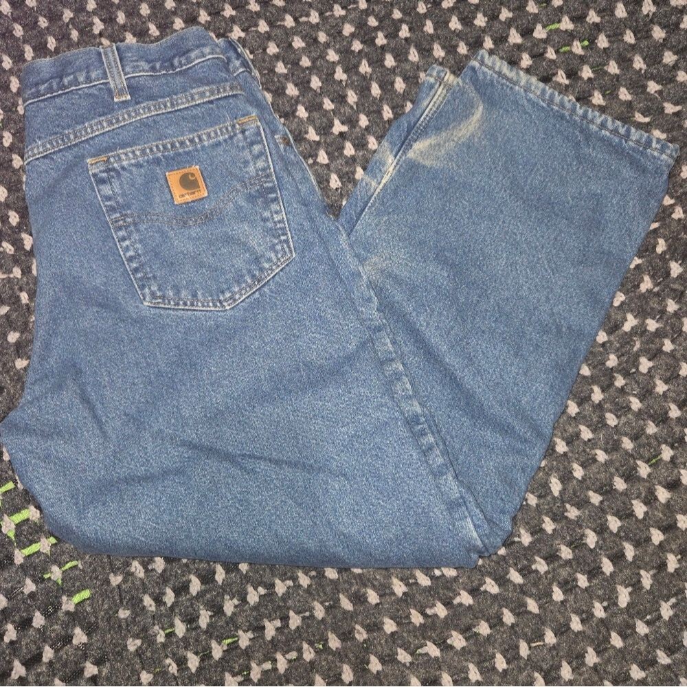 Carhartt Men's Insulated Blue Jeans 36x30